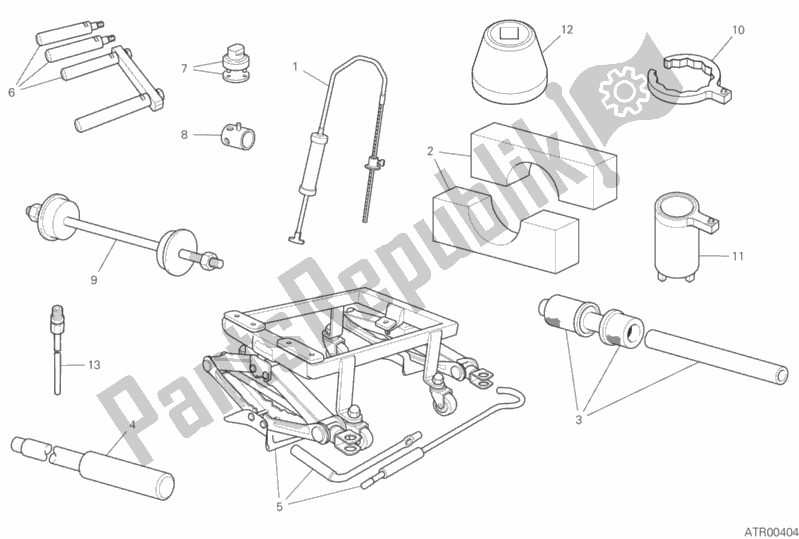 Tutte le parti per il 01b - Strumenti Di Servizio Per Officina del Ducati Multistrada 950 USA 2020